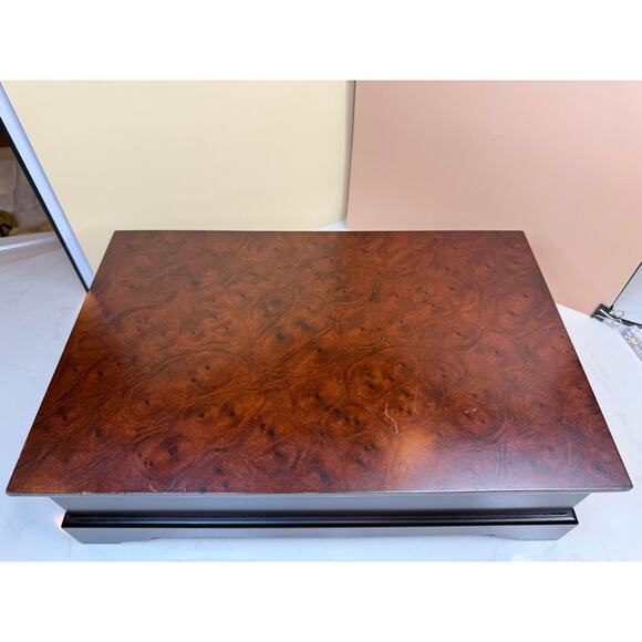 Bigelow Mahogany Tea Chest Handles Storage Organizer - Picture 5 of 9